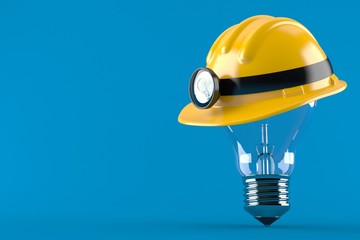 Sticker - Miner helmet with Light bulb