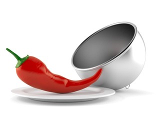 Sticker - Hot paprika with catering dome