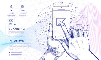 Poster - Mining bitcoin technology on autonomic computing program and trade platform. Trendy design in awesome really style.