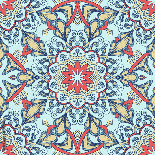 Cotton fabric Ręcznie rysowane ozdobnych jednolity wzór. Ilustracja wektorowa