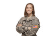 © Straight8Stock - Female Army Soldier With Arms Crossed