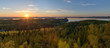 Finland, Laukaa, Hyyppäänvuori sunset. Lievestuoreenjärvi lake.
