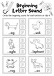 Clip cards matching game of beginning letter sound D, E, F for preschool kids activity worksheet in animals theme coloring printable version layout in A4.