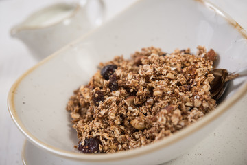 Wall Mural - Close up of vegan granola with nuts