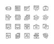 Simple Set of Web Content Related Vector Line Icons. Contains such Icons as Landing Page, Image and Video Gallery, Page Components and more. Editable Stroke. 48x48 Pixel Perfect.