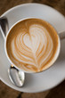 © Kristen Loken - Heart design in almond milk latter foam