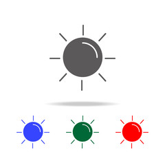 Poster - Sunny icon. Elements of weather in multi colored icons. Premium quality graphic design icon. Simple icon for websites, web design, mobile app, info graphics