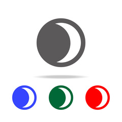 Poster - last quarter moon icon. Elements of weather in multi colored icons. Premium quality graphic design icon. Simple icon for websites, web design, mobile app, info graphics