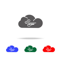 Poster - cloudy and the wind icon. Elements of weather in multi colored icons. Premium quality graphic design icon. Simple icon for websites, web design, mobile app, info graphics