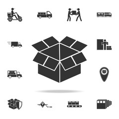 Poster - open box icon. Detailed set of logistic icons. Premium graphic design. One of the collection icons for websites, web design, mobile app