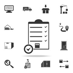 Poster - packing box shipping checklist icon. Detailed set of logistic icons. Premium graphic design. One of the collection icons for websites, web design, mobile app