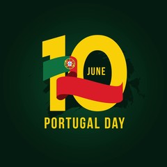 Wall Mural - Portugal Day Vector Template Design Illustration