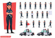 police character vector design no13