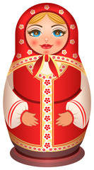 Wall Mural - Traditional national painted wooden of Russian doll