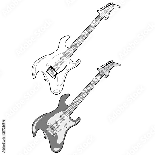 Electric Guitar Vector Design Illustration Template Stock Vector Adobe Stock