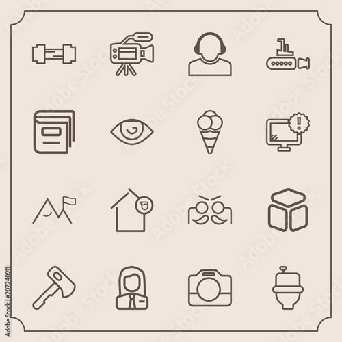 Modern Simple Vector Icon Set With Carnival Landlord Employer