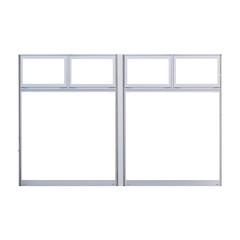 Poster - Metal window frame isolated on white background