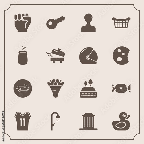 Modern Simple Vector Icon Set With Sport Basketball Game