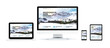 © MclittleStock - realistic devices isolated with landing responsive page