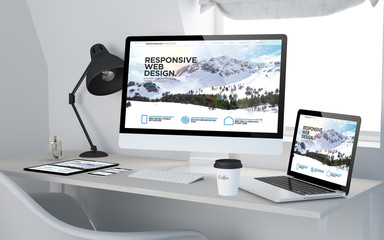 Wall Mural - workroom cool responsive web design