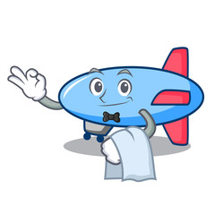 Sticker - Waiter zeppelin mascot cartoon style