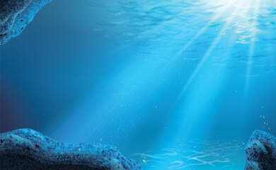 tranquil underwater scene