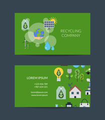 Poster - vector business card template for recycling