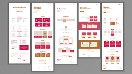 Wall Mural - website template vector. page business landing. shopping online web page. people environment. creati