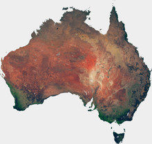 Large (143 MP) Satellite Image Of Australia. Country Photo From Space. Isolated Imagery Of Australia. Elements Of This Image Furnished By NASA.