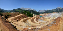 Panoramic View Of Mining Quarry