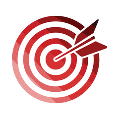 Sticker - Target with dart in bulleye icon