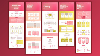 Wall Mural - web page design vector. website business reality. shopping online site scheme template. cyber monday