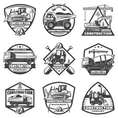 Sticker - Vintage Monochrome Construction Labels Set