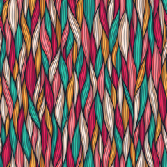 Wall Mural - abstract wavy lines seamless pattern. floral organic vector illustration. bright colorful seamlessly