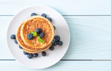 Wall Mural - pancake with fresh blueberries