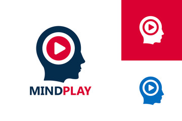 Mind Play Logo Template Design Vector, Emblem, Design Concept, Creative Symbol, Icon