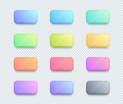 Vector 3d Box Colorful Text Box Banner Elements Set of 12