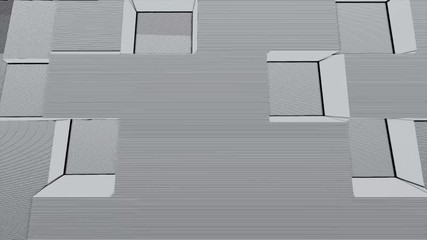 Poster - Abstract background of White geometric surface. Computer generated seamless loop abstract motion background