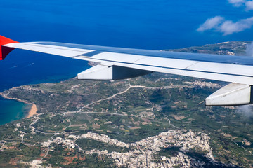 Canvas Print - Aerial view of Comino with Blue lagoon . Gozo Malta