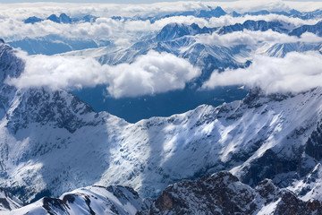 Sticker - winter mountain peaks landscape