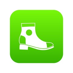 Wall Mural - Men boot icon digital green for any design isolated on white vector illustration