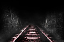 Dark Tunnel Of The Railway