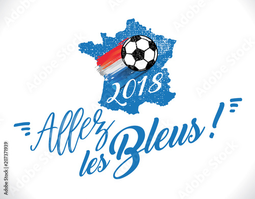 Allez Les Bleus Coupe Du Monde 18 De Football Stock Vector Adobe Stock