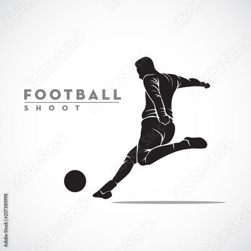 Silhouette Football Player Ready To Shoot The Ball Stock Vector Adobe Stock Silhouette Football Player Ready To Shoot The Ball Stock Vector Adobe Stock