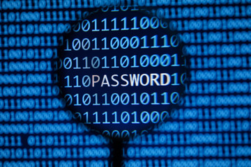 Poster - Online password security concept.