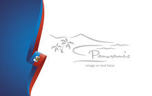 Haiti Abstract Flag Brochure Cover Poster Background Vector