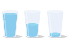 Glass Of Water. Isolated Icon. Vector Illustration