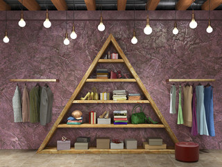 Wall Mural - boutique interior 3d illustration