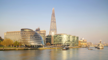 Wall Mural - London cityscape with The Shard, City Hall and other buildings.