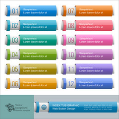 Wall Mural - infographic vector arrow button
